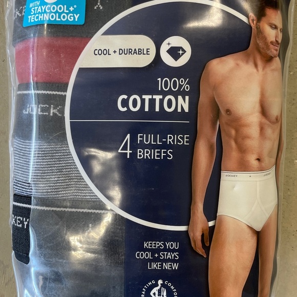 Jockey Classics Men Full Rise Briefs Size 42 Multicolor NWT Big Man - Picture 3 of 4